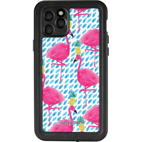 Bouffants and Broken Hearts Party Flamingos iPhone 11 Pro Waterproof Case