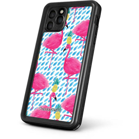 Bouffants and Broken Hearts Party Flamingos iPhone 11 Pro Waterproof Case