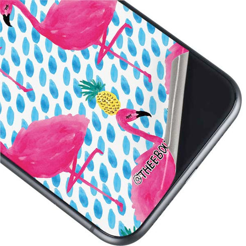 Bouffants and Broken Hearts Party Flamingos iPhone 11 Skin