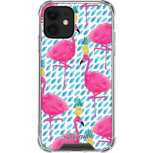 Bouffants and Broken Hearts Party Flamingos iPhone 12 Clear Case