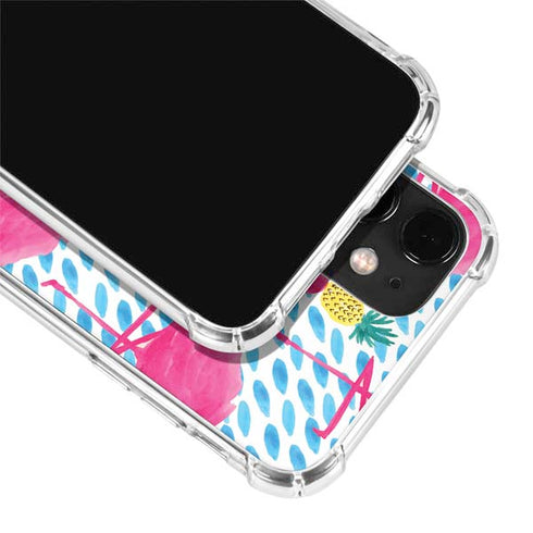 Bouffants and Broken Hearts Party Flamingos iPhone 12 Clear Case