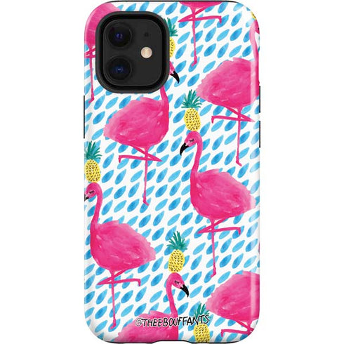 Bouffants and Broken Hearts Party Flamingos iPhone 12 Mini Impact Case
