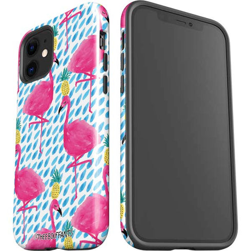 Bouffants and Broken Hearts Party Flamingos iPhone 12 Mini Impact Case
