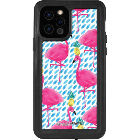 Bouffants and Broken Hearts Party Flamingos iPhone 12 Pro Waterproof Case