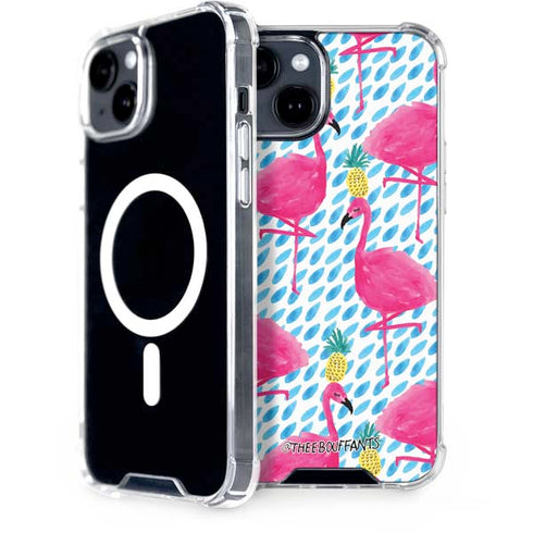 Bouffants and Broken Hearts Party Flamingos iPhone 13 MagSafe Case