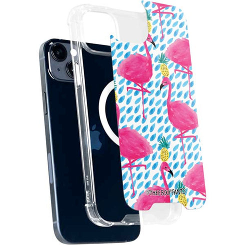 Bouffants and Broken Hearts Party Flamingos iPhone 13 MagSafe Case