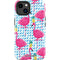 Bouffants and Broken Hearts Party Flamingos iPhone 15 Plus Impact Case