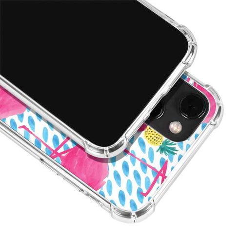 Bouffants and Broken Hearts Party Flamingos iPhone 14 Plus Clear Case