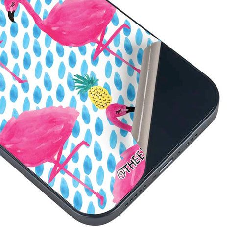 Bouffants and Broken Hearts Party Flamingos iPhone 15 Plus Skin