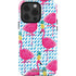 Bouffants and Broken Hearts Party Flamingos iPhone 14 Pro Impact Case