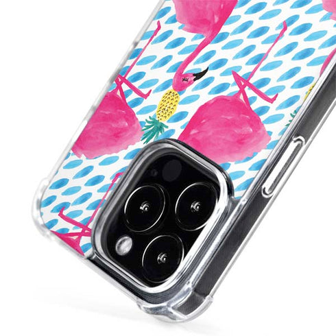 Bouffants and Broken Hearts Party Flamingos iPhone 15 Pro MagSafe Case