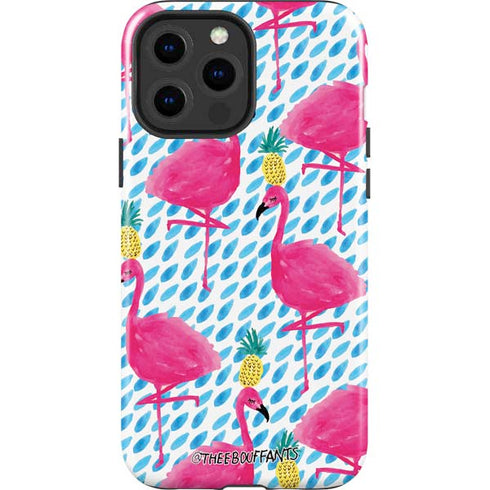 Bouffants and Broken Hearts Party Flamingos iPhone 15 Pro Max Impact Case