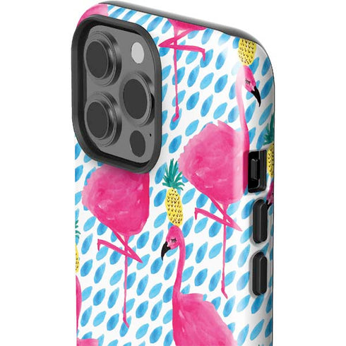 Bouffants and Broken Hearts Party Flamingos iPhone 15 Pro Max Impact Case