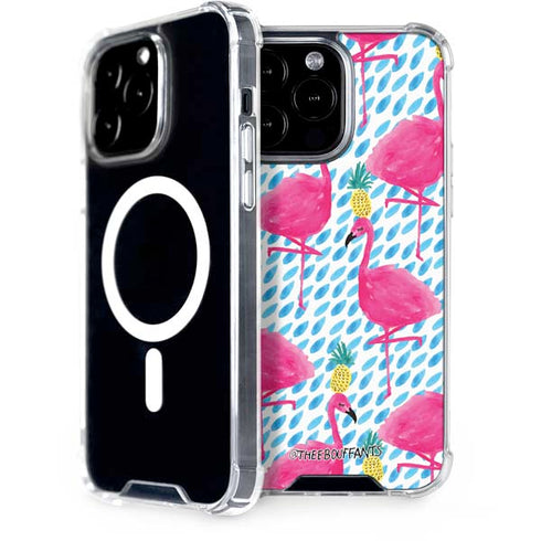 Bouffants and Broken Hearts Party Flamingos iPhone 14 Pro Max MagSafe Case