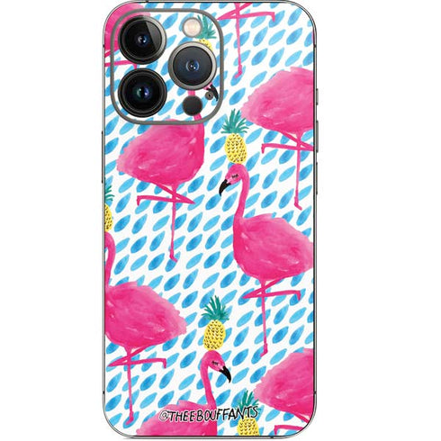 Bouffants and Broken Hearts Party Flamingos iPhone 15 Pro Skin