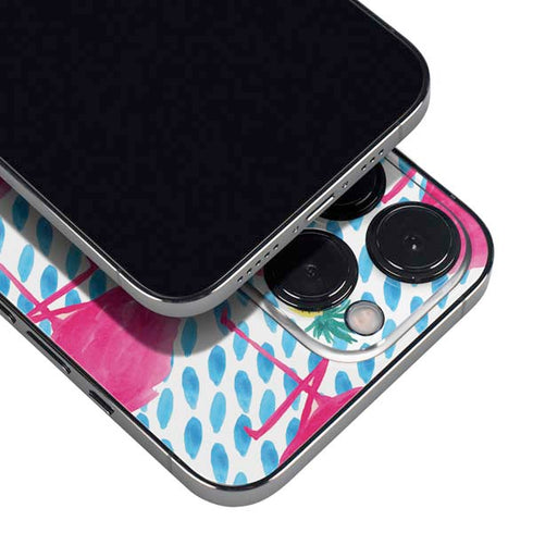 Bouffants and Broken Hearts Party Flamingos iPhone 15 Pro Skin