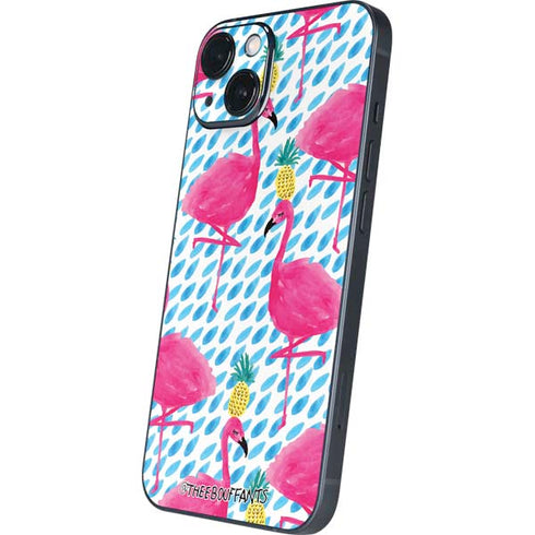 Bouffants and Broken Hearts Party Flamingos iPhone 15 Skin