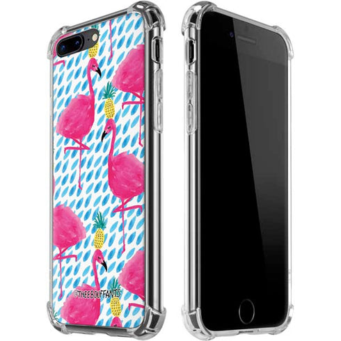 Bouffants and Broken Hearts Party Flamingos iPhone 7/8 Plus Clear Case