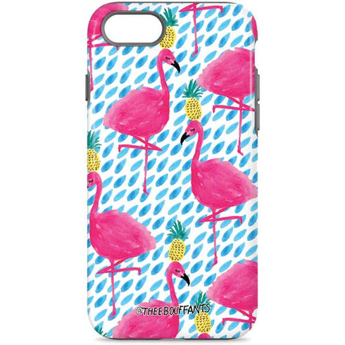 Bouffants and Broken Hearts Party Flamingos iPhone 7 Pro Case
