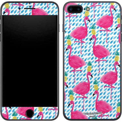Bouffants and Broken Hearts Party Flamingos iPhone 8 Plus Skin