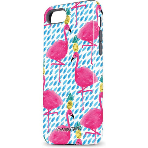 Bouffants and Broken Hearts Party Flamingos iPhone 8 Pro Case