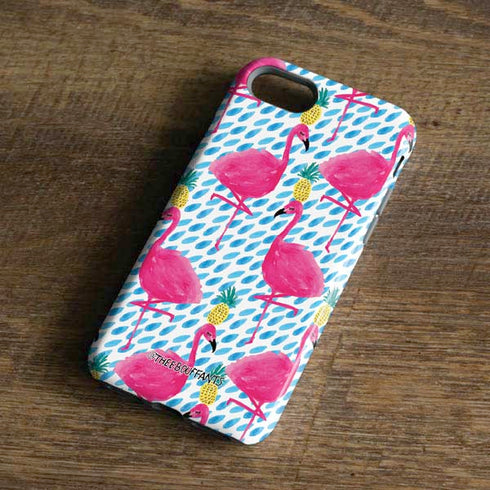Bouffants and Broken Hearts Party Flamingos iPhone 8 Pro Case