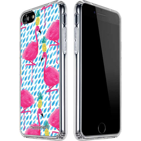Bouffants and Broken Hearts Party Flamingos iPhone SE (2nd & 3rd Gen) Clear Case
