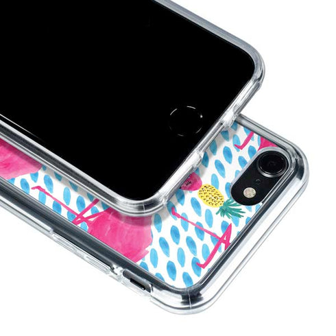 Bouffants and Broken Hearts Party Flamingos iPhone SE (2nd & 3rd Gen) Clear Case
