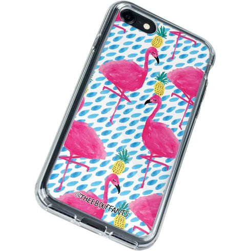 Bouffants and Broken Hearts Party Flamingos iPhone SE (2nd & 3rd Gen) Clear Case