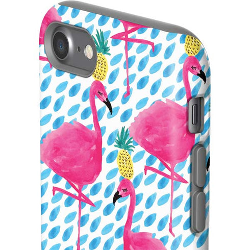Bouffants and Broken Hearts Party Flamingos iPhone SE (2nd & 3rd Gen) Pro Case