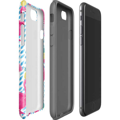Bouffants and Broken Hearts Party Flamingos iPhone SE (2nd & 3rd Gen) Pro Case