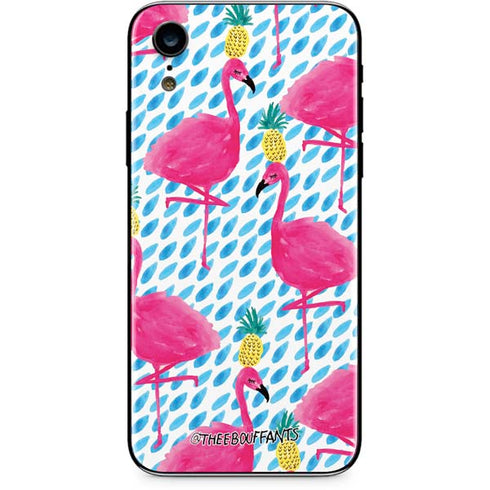 Bouffants and Broken Hearts Party Flamingos iPhone XR Skin