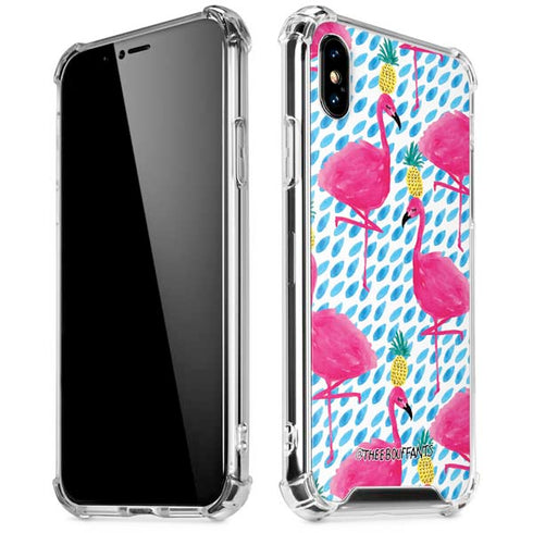 Bouffants and Broken Hearts Party Flamingos iPhone XS Max Clear Case