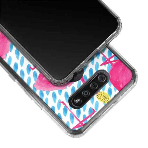 Bouffants and Broken Hearts Party Flamingos LG K51/Q51 Clear Case