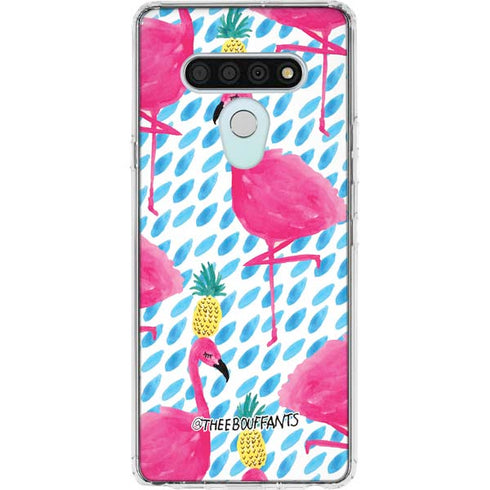 Bouffants and Broken Hearts Party Flamingos LG Stylo 6 Clear Case