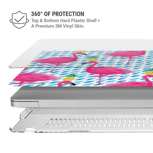 Bouffants and Broken Hearts Party Flamingos MacBook Air 13in M1 (2021) Case plus Skin