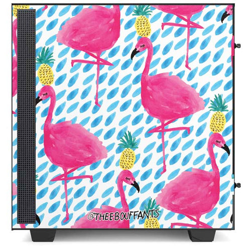 Bouffants and Broken Hearts Party Flamingos NZXT H510 Compact ATX Mid-Tower Case Skin