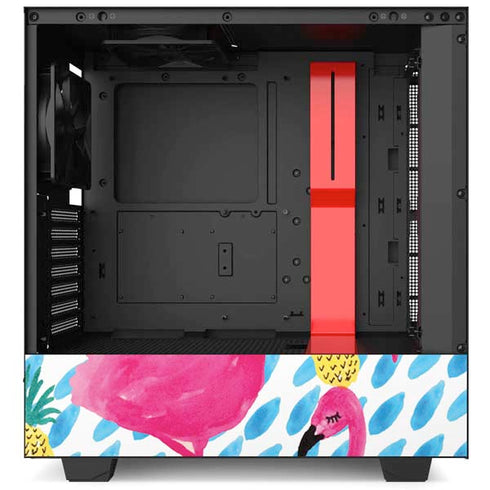Bouffants and Broken Hearts Party Flamingos NZXT H510 Compact ATX Mid-Tower Case Skin