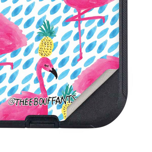 Bouffants and Broken Hearts Party Flamingos Otterbox Defender iPhone Skin