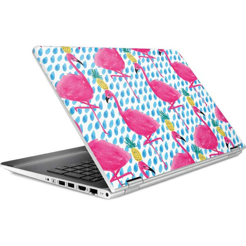 Bouffants and Broken Hearts Party Flamingos HP Pavilion Skin