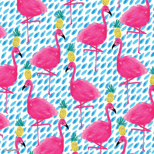 Bouffants and Broken Hearts Party Flamingos PS4 Console Skin