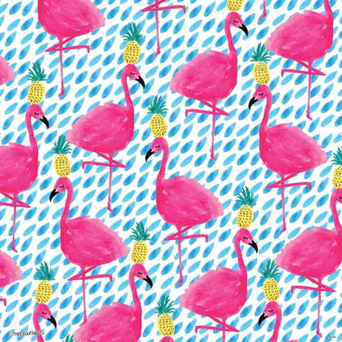 Bouffants and Broken Hearts Party Flamingos PS4 Pro/Slim Controller Skin