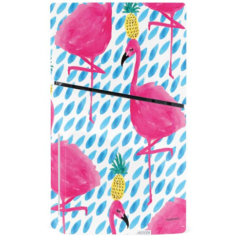 Bouffants and Broken Hearts Party Flamingos PS5 Slim Disk Bundle Skin