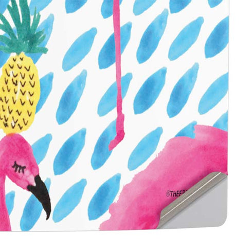 Bouffants and Broken Hearts Party Flamingos PS5 Slim Digital Edition Console Skin