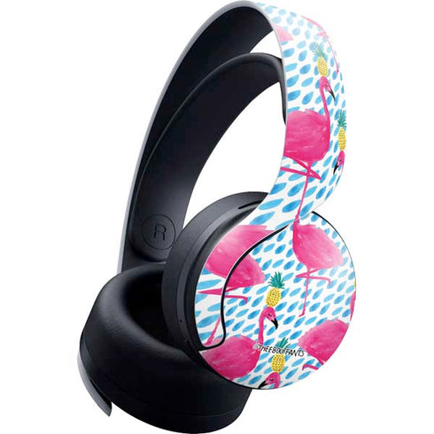 Bouffants and Broken Hearts Party Flamingos PULSE 3D Wireless Headset for PS5 Skin