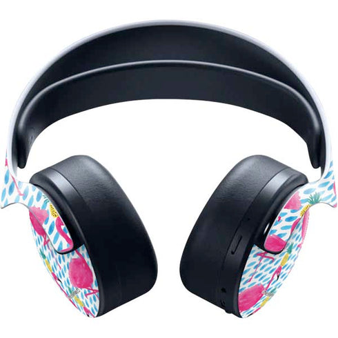 Bouffants and Broken Hearts Party Flamingos PULSE 3D Wireless Headset for PS5 Skin