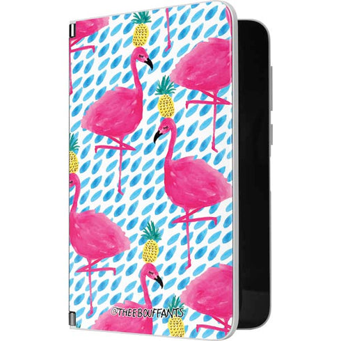 Bouffants and Broken Hearts Party Flamingos Surface Duo Skin