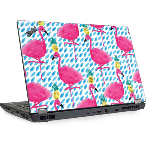Bouffants and Broken Hearts Party Flamingos Lenovo ThinkPad Skin