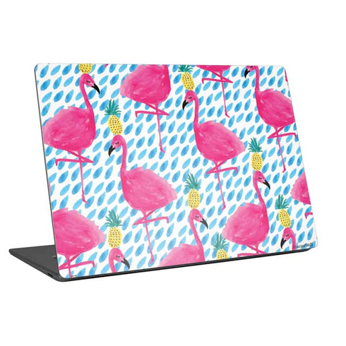 Bouffants and Broken Hearts Party Flamingos Universal Laptop 14in (11.4 x 8.2in) Skin