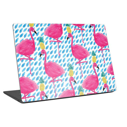 Bouffants and Broken Hearts Party Flamingos Universal Laptop 16.6in (13.4 x 9.7in) Skin
